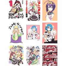 Jashin-Chan Dropkick Fotokart 9 Adet Kesilmiş  8*6 cm Pvc Kaplı Süper Hd Kaliteli Baskılı