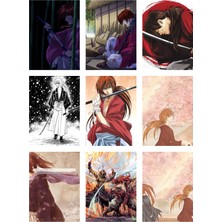 Rurouni Kenshin Fotokart 9 Adet Kesilmiş  8*6 cm Pvc Kaplı Süper Hd Kaliteli Baskılı Fotokart
