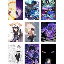 Sasuke Uchiha Fotokart 9 Adet Kesilmiş  8*6 cm Pvc Kaplı Süper Hd Kaliteli Baskılı Fotokart