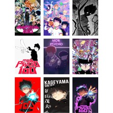 Mob Psycho 100 Fotokart 9 Adet Kesilmiş  8*6 cm Pvc Kaplı Süper Hd Kaliteli Baskılı Fotokart