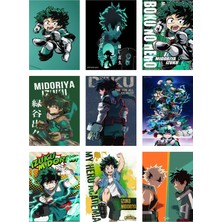Midoriya Izuku Fotokart 9 Adet Kesilmiş  8*6 cm Pvc Kaplı Süper Hd Kaliteli Baskılı Fotokart