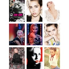 Miley Cyrus Fotokart 9 Adet Kesilmiş  8*6 cm Pvc Kaplı Süper Hd Kaliteli Baskılı Fotokart