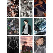 Levi Ackerman Fotokart 9 Adet Kesilmiş  8*6 cm Pvc Kaplı Süper Hd Kaliteli Baskılı Fotokart