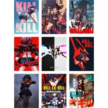 Kill La Kill Fotokart 9 Adet Kesilmiş  8*6 cm Pvc Kaplı Süper Hd Kaliteli Baskılı Fotokart