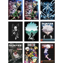 Hunter x Hunter Fotokart 9 Adet Kesilmiş  8*6 cm Pvc Kaplı Süper Hd Kaliteli Baskılı Fotokart