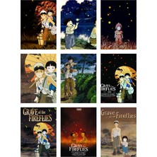 Grave Of The Fireflies Fotokart 9 Adet Kesilmiş  8*6 cm Pvc Kaplı Süper Hd Kaliteli Baskılı Fotokart