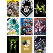 My Hero Academia Fotokart 9 Adet Kesilmiş  8*6 cm Pvc Kaplı Süper Hd Kaliteli Baskılı Fotokart