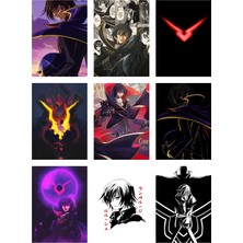 Lelouch Lamperouge Fotokart 9 Adet Kesilmiş  8*6 cm Pvc Kaplı Süper Hd Kaliteli Baskılı Fotokart