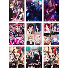 Kaguya Sama Love Is War Fotokart 9 Adet Kesilmiş  8*6 cm Pvc Kaplı Süper Hd Kaliteli Baskılı