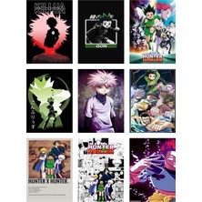 Hunter x Hunter Fotokart 9 Adet Kesilmiş  8*6 cm Pvc Kaplı Süper Hd Kaliteli Baskılı Fotokart