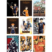 Haikyuu Fotokart 9 Adet Kesilmiş  8*6 cm Pvc Kaplı Süper Hd Kaliteli Baskılı Fotokart