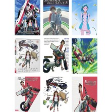 Eureka Seven Fotokart 9 Adet Kesilmiş  8*6 cm Pvc Kaplı Süper Hd Kaliteli Baskılı Fotokart