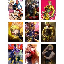 Dio Brando Fotokart 9 Adet Kesilmiş  8*6 cm Pvc Kaplı Süper Hd Kaliteli Baskılı Fotokart
