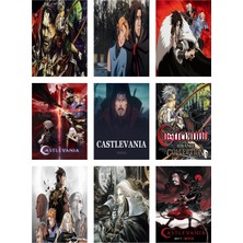 Castlevania Fotokart 9 Adet Kesilmiş  8*6 cm Pvc Kaplı Süper Hd Kaliteli Baskılı Fotokart