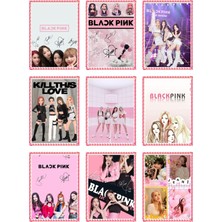 Blackpink Fotokart 9 Adet Kesilmiş  8*6 cm Pvc Kaplı Süper Hd Kaliteli Baskılı Fotokart