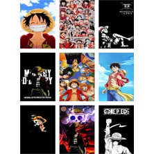 Monkey D Luffy Fotokart 9 Adet Kesilmiş  8*6 cm Pvc Kaplı Süper Hd Kaliteli Baskılı Fotokart