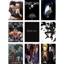 Death Note Fotokart 9 Adet Kesilmiş  8*6 cm Pvc Kaplı Süper Hd Kaliteli Baskılı Fotokart