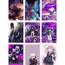 Danganronpa Fotokart 9 Adet Kesilmiş  8*6 cm Pvc Kaplı Süper Hd Kaliteli Baskılı Fotokart