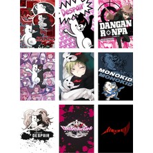 Danganronpa Fotokart 9 Adet Kesilmiş  8*6 cm Pvc Kaplı Süper Hd Kaliteli Baskılı Fotokart