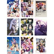 Monogatari Series Fotokart 9 Adet Kesilmiş  8*6 cm Pvc Kaplı Süper Hd Kaliteli Baskılı Fotokart