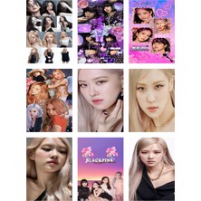 Blackpink Fotokart 9 Adet Kesilmiş  8*6 cm Pvc Kaplı Süper Hd Kaliteli Baskılı Fotokart