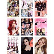 Blackpink Fotokart 9 Adet Kesilmiş  8*6 cm Pvc Kaplı Süper Hd Kaliteli Baskılı Fotokart