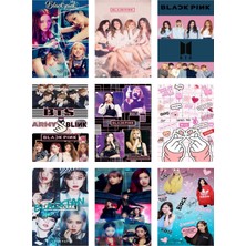 Blackpink Fotokart 9 Adet Kesilmiş  8*6 cm Pvc Kaplı Süper Hd Kaliteli Baskılı Fotokart