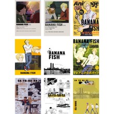 Banana Fish Fotokart 9 Adet Kesilmiş  8*6 cm Pvc Kaplı Süper Hd Kaliteli Baskılı Fotokart