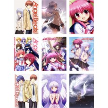 Angel Beats Fotokart 9 Adet Kesilmiş  8*6 cm Pvc Kaplı Süper Hd Kaliteli Baskılı Fotokart
