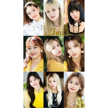 Twice Fotokart 9 Adet  8*6 cm Pvc Kaplı Süper Hd Kaliteli Baskılı Fotokart