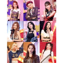 Twice Fotokart 9 Adet  8*6 cm Pvc Kaplı Süper Hd Kaliteli Baskılı Fotokart