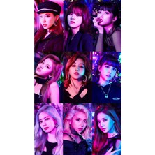 Twice Fotokart 9 Adet  8*6 cm Pvc Kaplı Süper Hd Kaliteli Baskılı Fotokart
