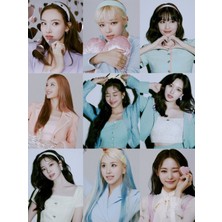 Twice Fotokart 9 Adet  8*6 cm Pvc Kaplı Süper Hd Kaliteli Baskılı Fotokart
