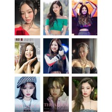 Jennie Blackpink Fotokart 9 Adet Kesilmiş  8*6 cm Pvc Kaplı Süper Hd Kaliteli Baskılı Fotokart