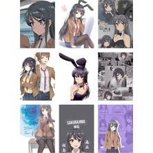 Bunny Girl Senpai Fotokart 9 Adet Kesilmiş  8*6 cm Pvc Kaplı Süper Hd Kaliteli Baskılı Fotokart