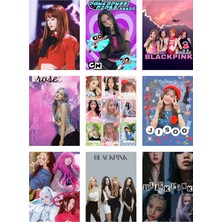 Blackpink Fotokart 9 Adet Kesilmiş  8*6 cm Pvc Kaplı Süper Hd Kaliteli Baskılı Fotokart
