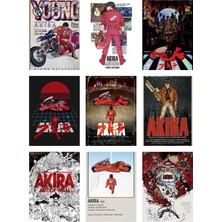 Akira Anime Fotokart 9 Adet Kesilmiş  8*6 cm Pvc Kaplı Süper Hd Kaliteli Baskılı Fotokart