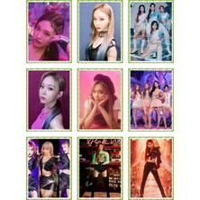 Aespa Kpop Fotokart 9 Adet Kesilmiş  8*6 cm Pvc Kaplı Süper Hd Kaliteli Baskılı Fotokart