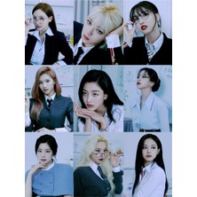 Twice Fotokart 9 Adet  8*6 cm Pvc Kaplı Süper Hd Kaliteli Baskılı Fotokart