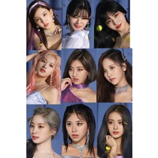 Twice Fotokart 9 Adet  8*6 cm Pvc Kaplı Süper Hd Kaliteli Baskılı Fotokart