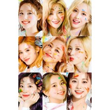 Twice Fotokart 9 Adet  8*6 cm Pvc Kaplı Süper Hd Kaliteli Baskılı Fotokart