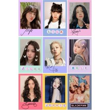 Blackpink Fotokart 9 Adet  8*6 cm Pvc Kaplı Süper Hd Kaliteli Baskılı Fotokart