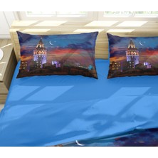 Erays Home Galata Kulesi 3D Çift Kişilik Nevresim Takımı