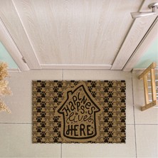 Decovetro Happines Live Desenli Kapı Önü Halı Paspas