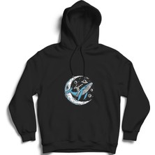 The Fame Astronot ve Balina, Uzay Çocuk Kapüşonlu Sweatshirt Hoodie