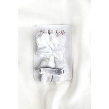Le Mabelle Beyaz 2'li Tül Çiçek Kız Çocuk Klips Toka Set