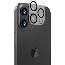 Microcase iPhone 14 Pro / 14 Pro Max 3D Kamera Camı Lens Koruyucu Glass Şeffaf Night Delux Version