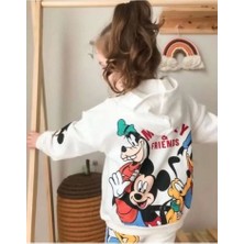 MGD Disney Karekter Baskılı Kapüşonlu 2iplik Kompak Penye Ikili Takım