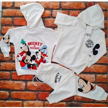 MGD Disney Karekter Baskılı Kapüşonlu 2iplik Kompak Penye Ikili Takım