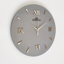Asse Tasarım Rroman Numeral Aynalı Duvar Saati 37X 37CM Sessiz Akar Mekanizma